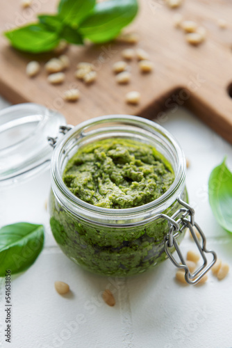 Green basil pesto