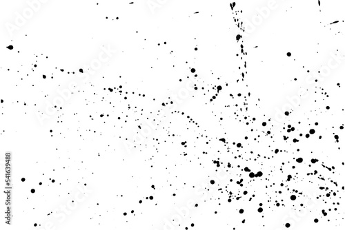 Ink spray dots, paint brush drops, background. Vector illustration