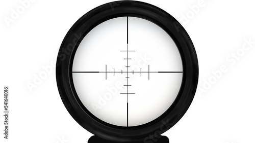 Canvas Print Realistic sniper sight with measuring marks, isolated sniper scope templates on transparent background