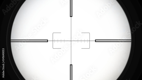 Obraz na płótnie Realistic sniper sight with measuring marks, isolated sniper scope templates on transparent background