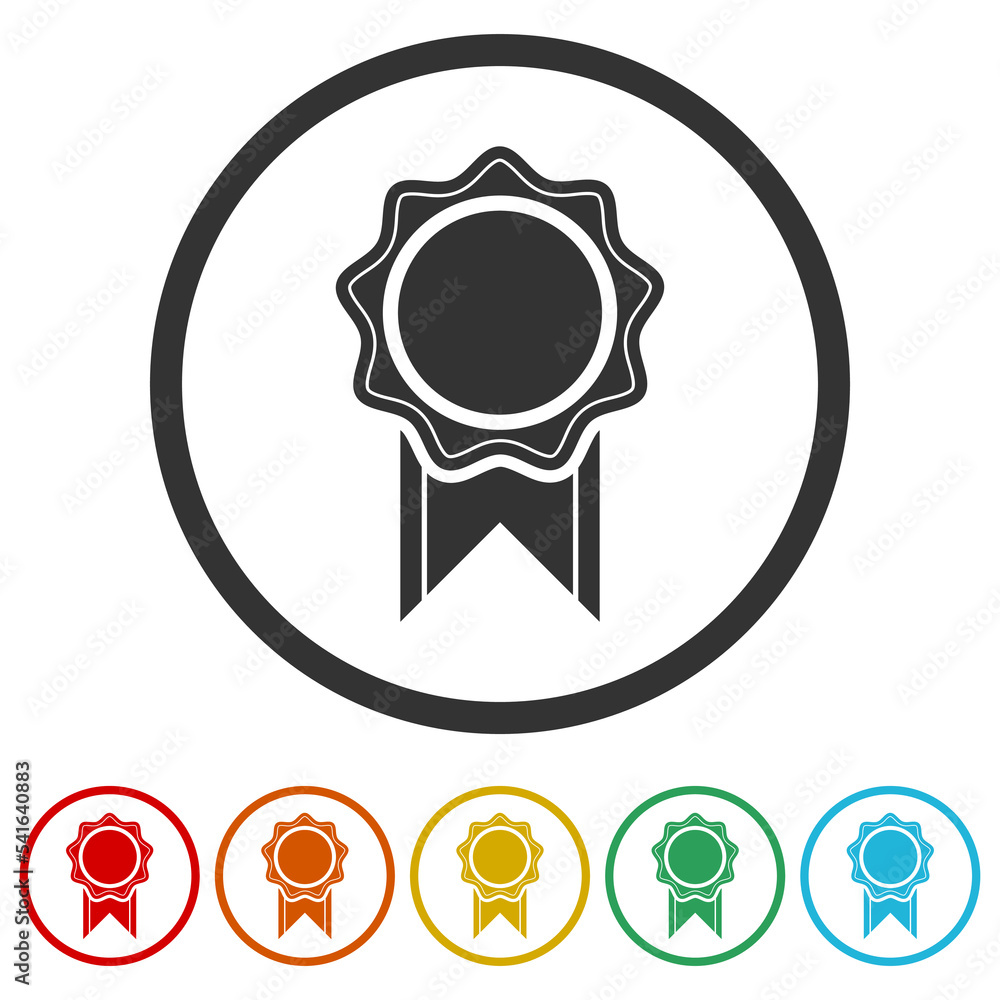 Empty badge. Set icons in color circle buttons Empty badge. Set icons in color circle buttons