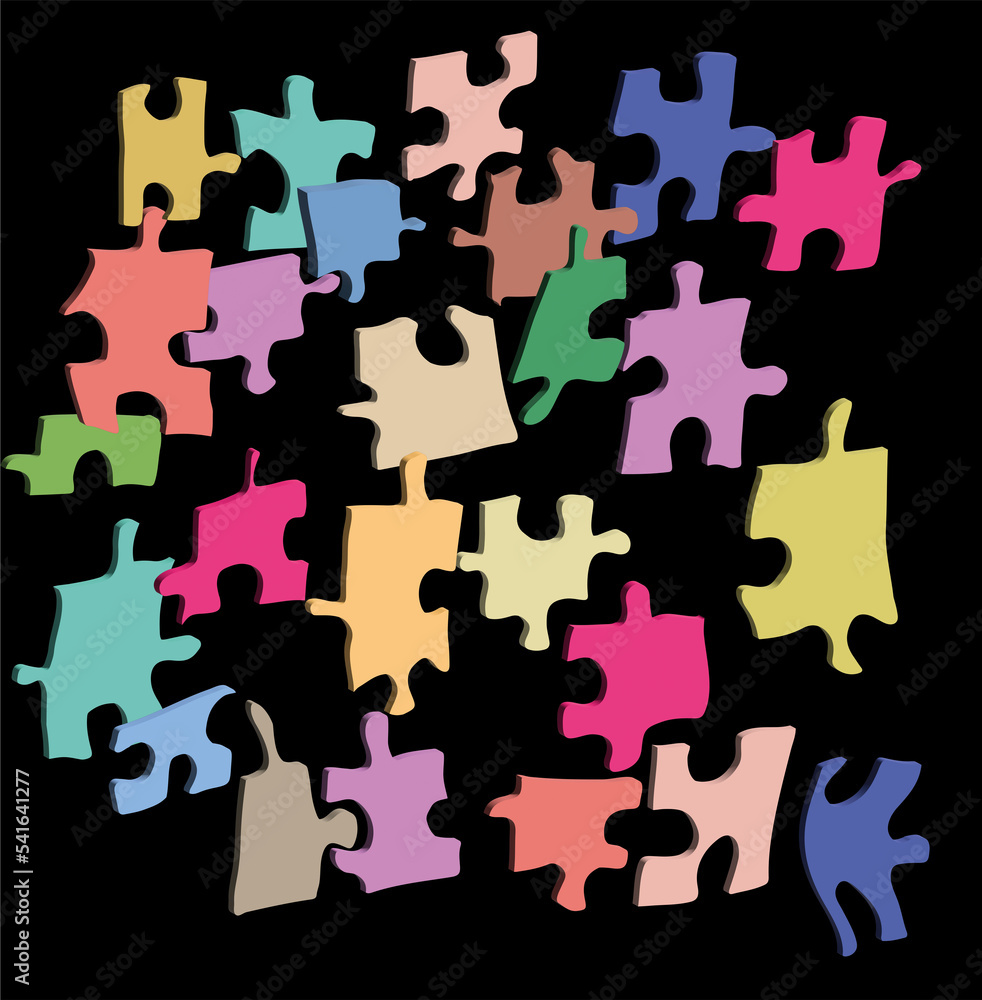 Illustration of jigsaw puzzle pieces Illustration of jigsaw puzzle pieces