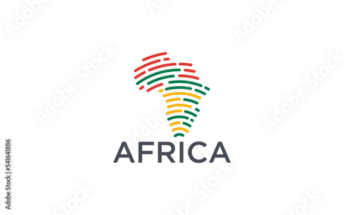 africa map logo design templates