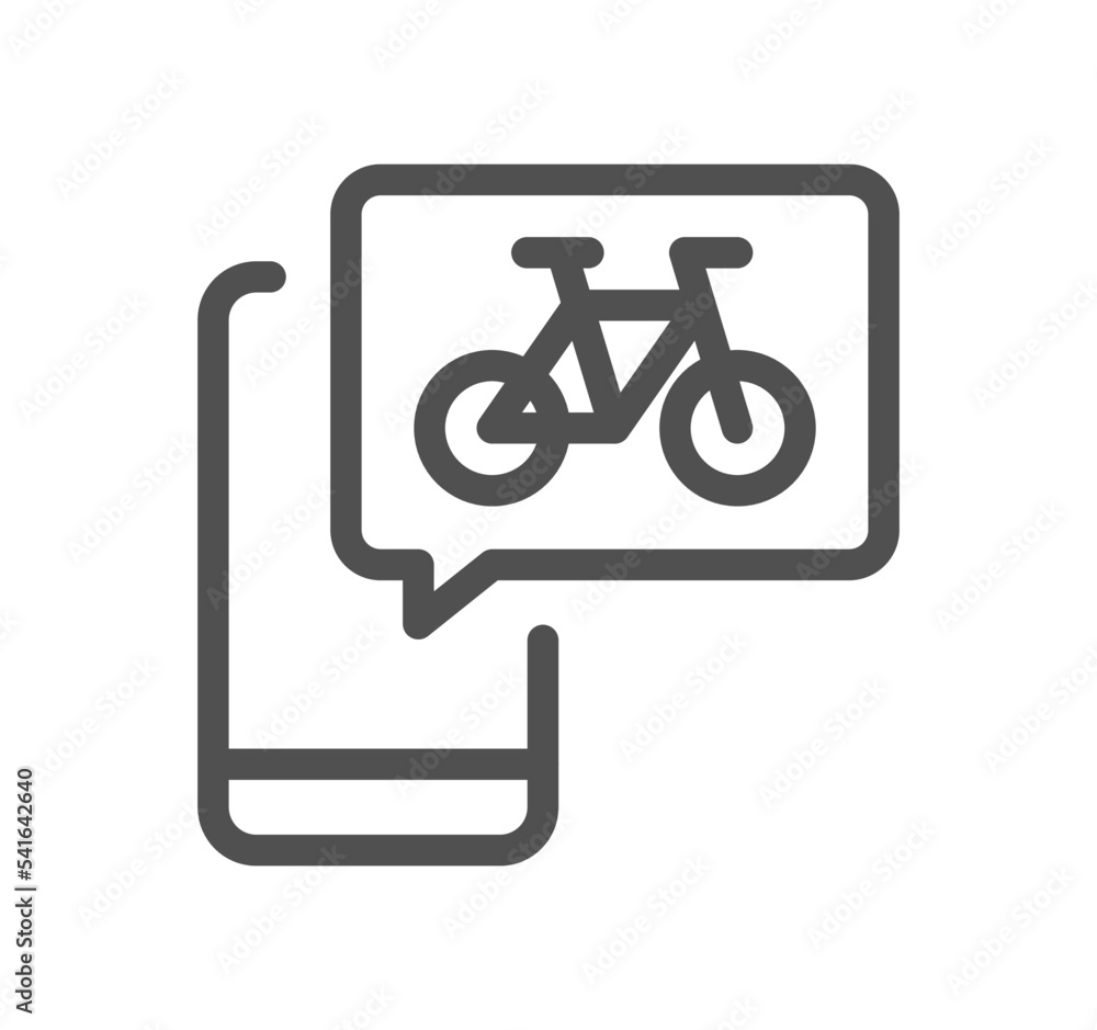 Bicycle and transportation icon outline and linear vector. Bicycle and transportation icon outline and linear vector.