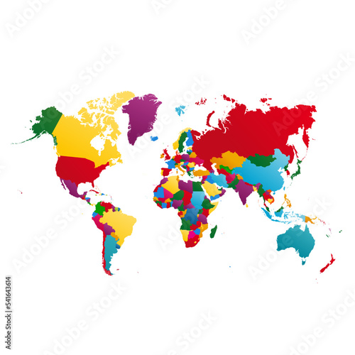 world map with colorful dots