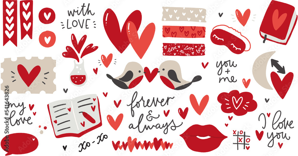Valentine's Day Washi Tape  Valentine's Day Clipart By