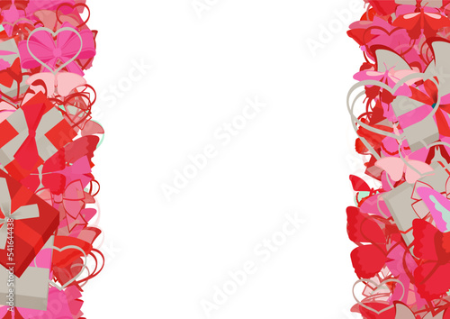 Background pattern abstract seamless design texture. Vertical stripes. Border frame, transparent background. Theme is about Butterfly, nature, holiday, valentine, repeat, gift, ornate, surprise