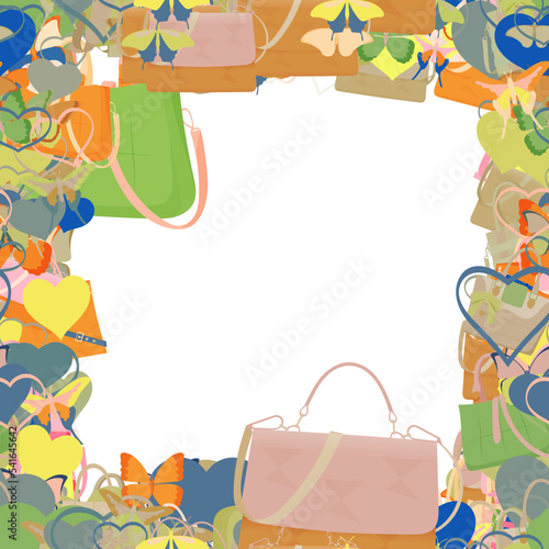 Background pattern abstract seamless design texture. Border frame, transparent background. Theme is about content, silhouette, casual, vector, background, delicate, graphic, leather, Pipevine