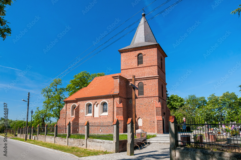 Fototapeta premium Church of St. John the Baptist. Janikowo, Kuyavian-Pomeranian Voivodeship, Poland