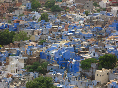 A panoramic view of the blue city of Jodhpur in India © Ros