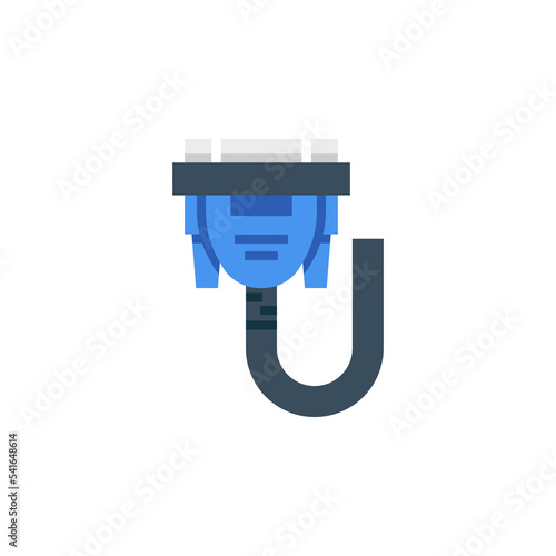 vga cable vector icon. computer component icon flat style. perfect use for logo, presentation, website, and more. simple modern icon design flat style