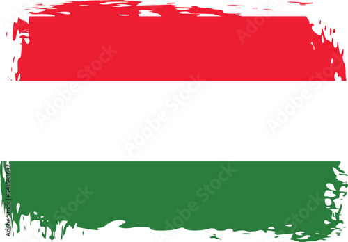 Grunge Hungary flag.flag of Hungary,banner vector illustration. Vector illustration eps10.