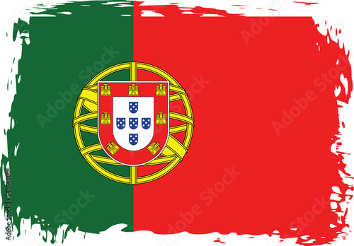 Grunge Portugal flag.flag of Portugal,banner vector illustration. Vector illustration eps10.
