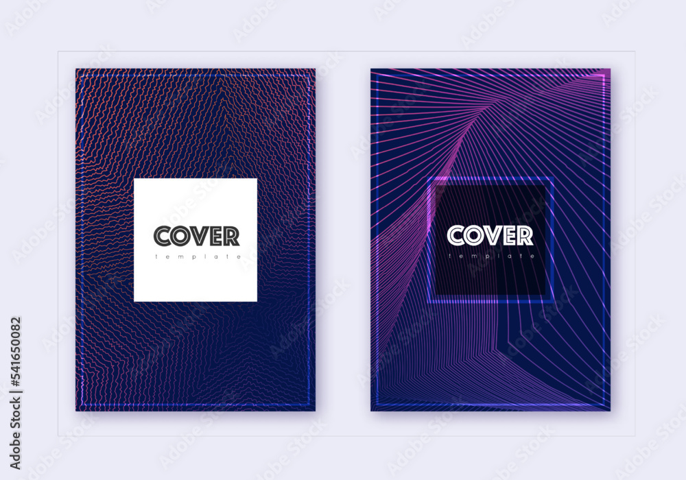 Hipster cover design template set. Violet abstract Hipster cover design template set. Violet abstract