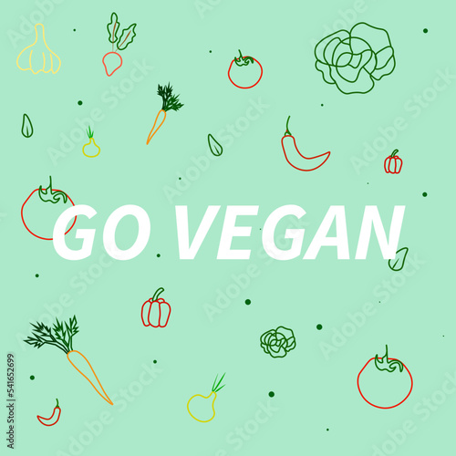 Go vegan background