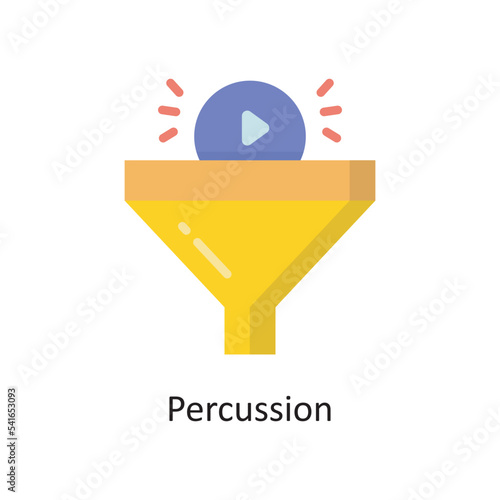 Percussion Vector  Flat Icon Design illustration. Cloud Computing Symbol on White background EPS 10 File