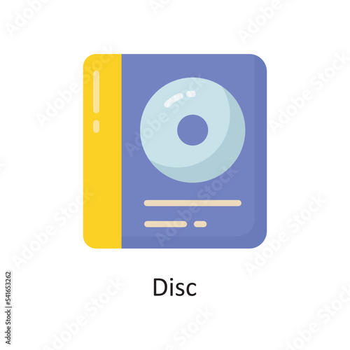 Disc Vector  Flat Icon Design illustration. Cloud Computing Symbol on White background EPS 10 File