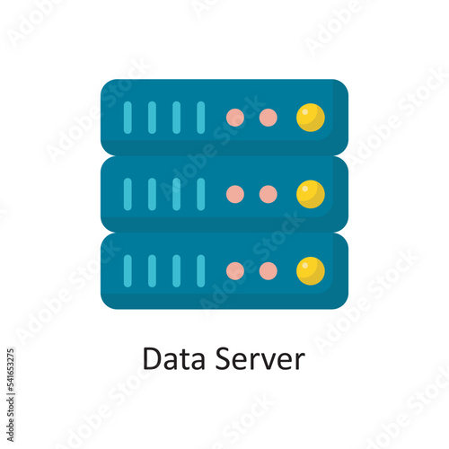 Data Server Vector  Flat Icon Design illustration. Cloud Computing Symbol on White background EPS 10 File