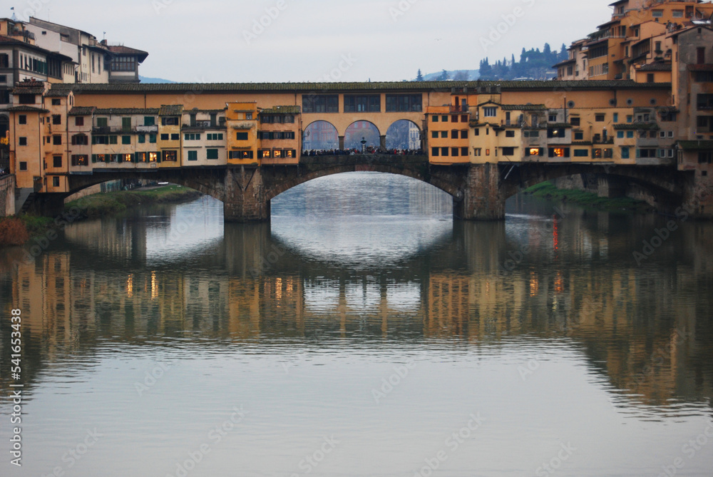 Florence, Italy: a view of Ponte Vecchio