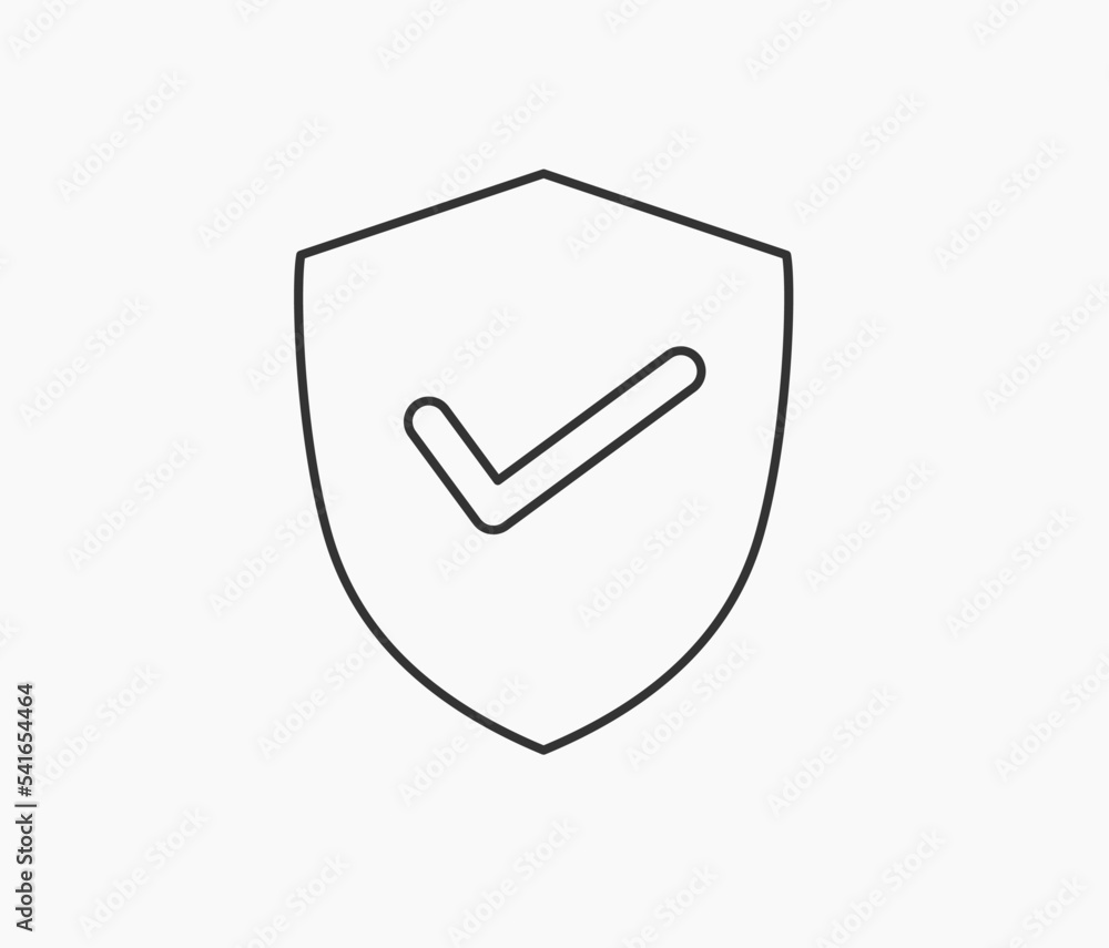 checklist shield line icon checklist shield line icon