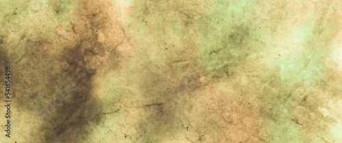Abstract watercolor background with wall texture. Beautiful green and brown background. Abstract metal rust grunge texture. Colorful Stained stony rusty wall background.
