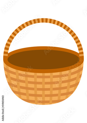 Empty wicker brown basket alone

