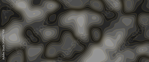 Black paper cut background. Abstract realistic paper cut decoration textured with wavy layers. Cover layout template. Material design concept. Minimalistic design for business presentations, flyers