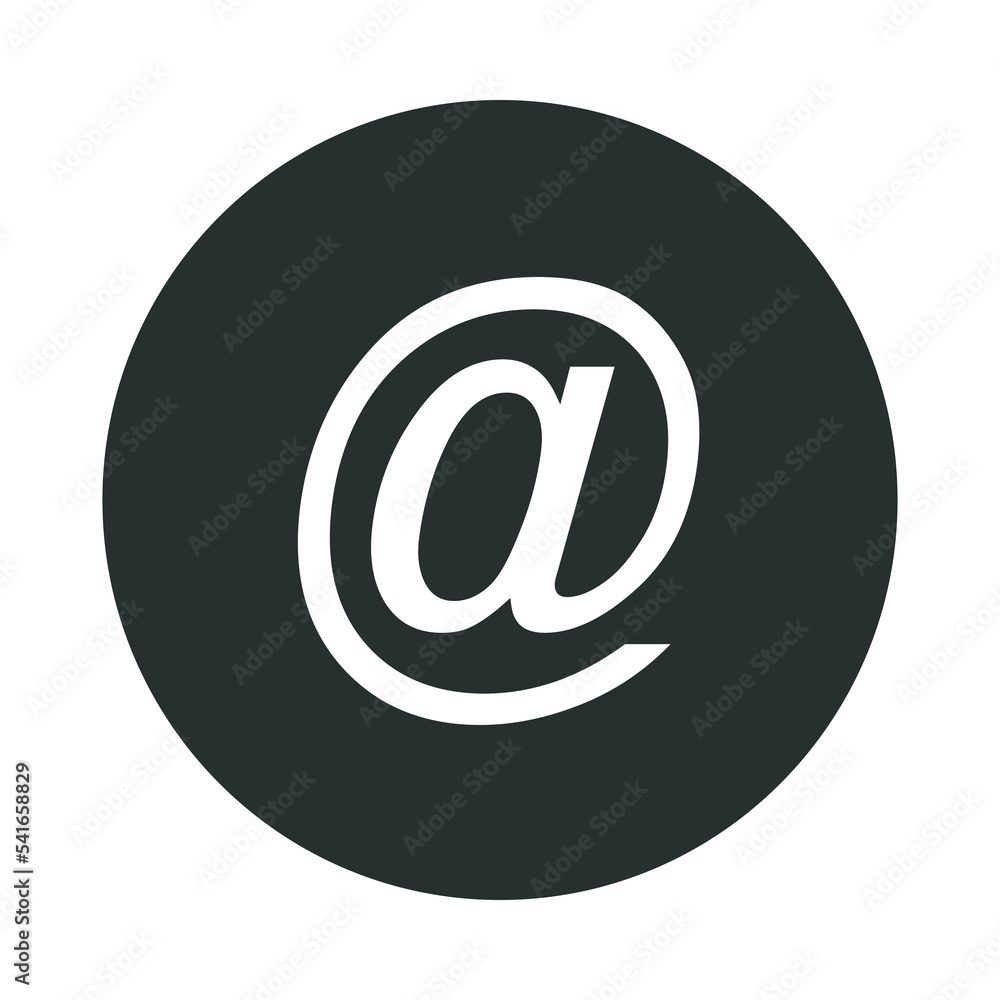 Glyph Circle Email Icon Glyph Circle Email Icon