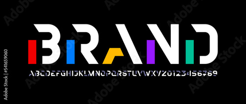 Abstract alphabet font, for your designs logo or brand name, vector illustration 10EPS
