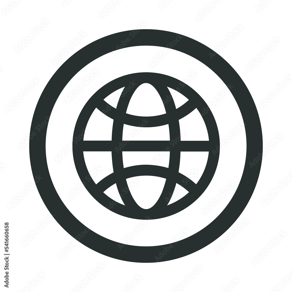 Outlline Circle Internet Icon 2 Outlline Circle Internet Icon 2