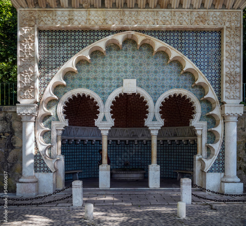 Highly detailed moorish fountain in Sintra