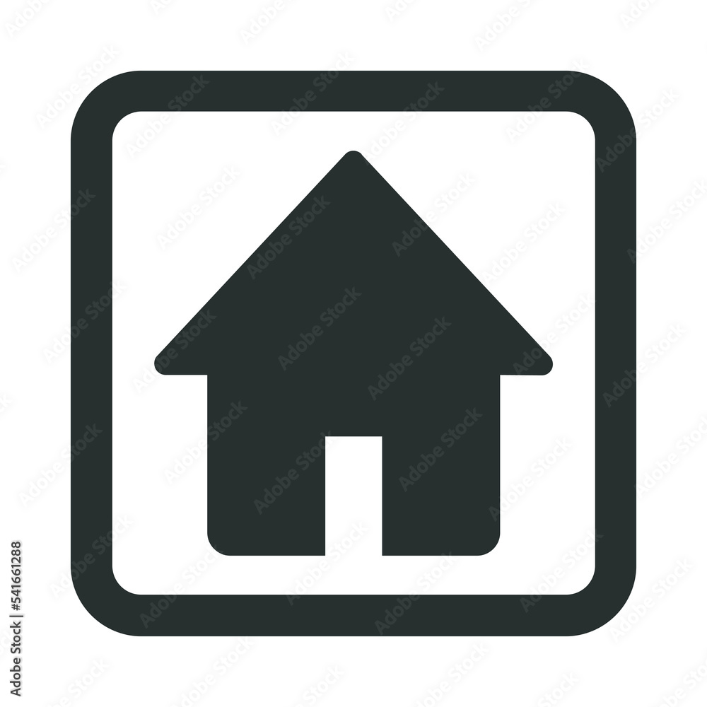 Outline Square Home Icon Outline Square Home Icon