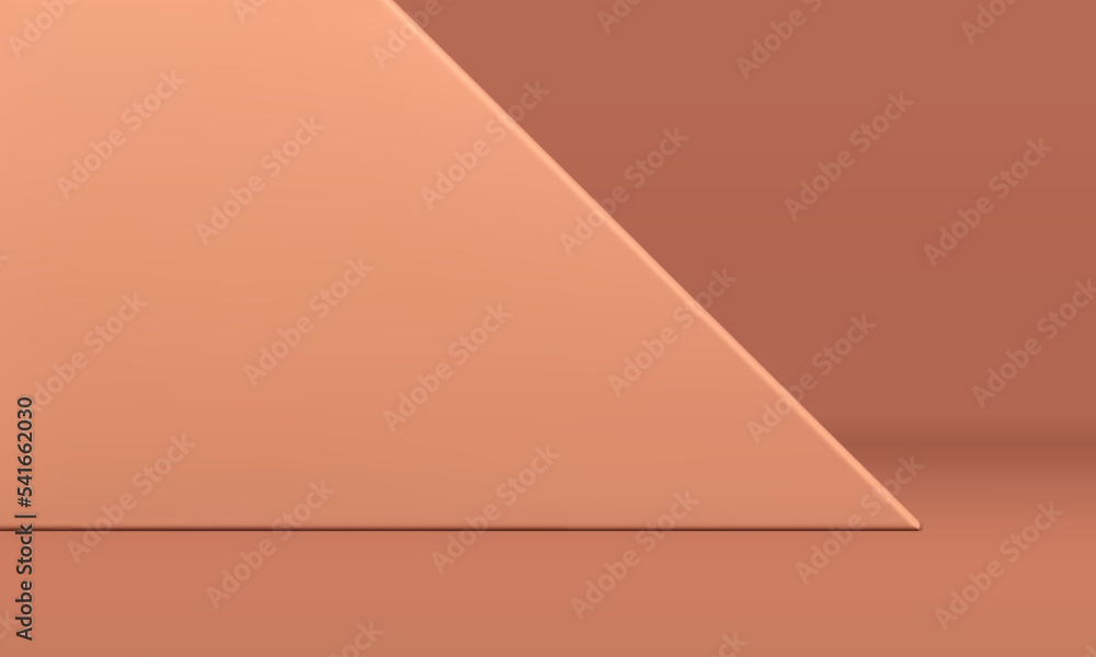 Beige 3d background exhibition advertising triangle wall showcase display realistic vector Beige 3d background exhibition advertising triangle wall showcase display realistic vector