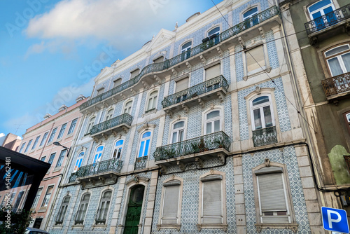 Typical architecture of the capital Lisbon city streets and people. © Mauro Rodrigues