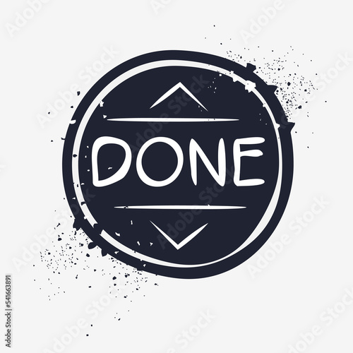 Done seal stamp, Vector illustration.
