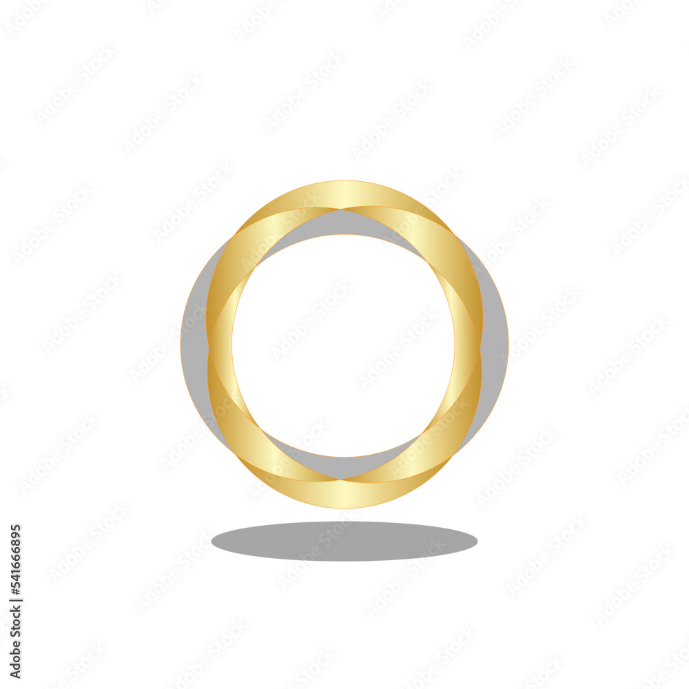 golden logo shaped ring illustrator golden logo shaped ring illustrator