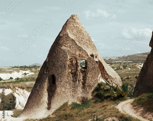 The famous cave house in Cappadocia - the old settlement cave house.