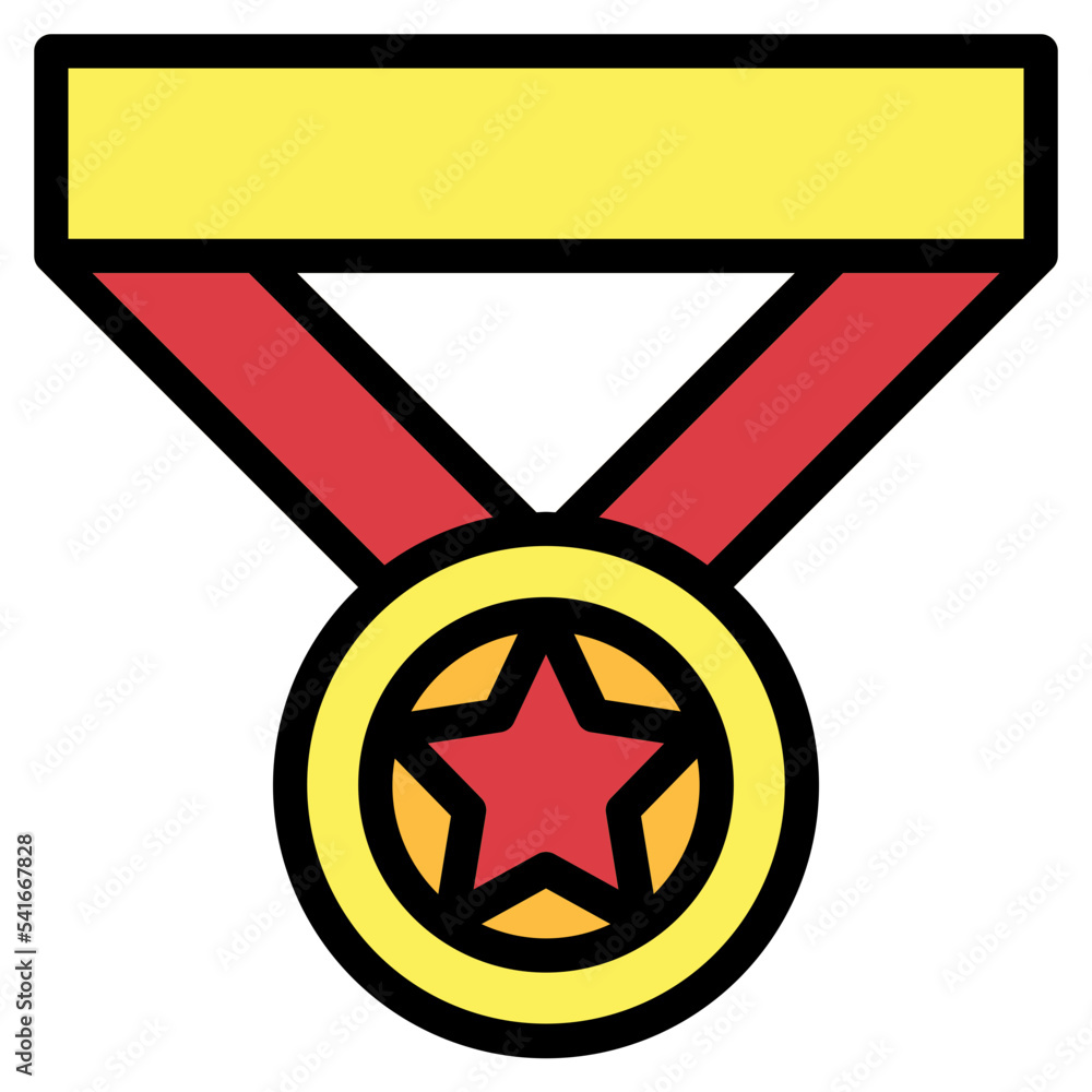 medal filled outline icon style medal filled outline icon style