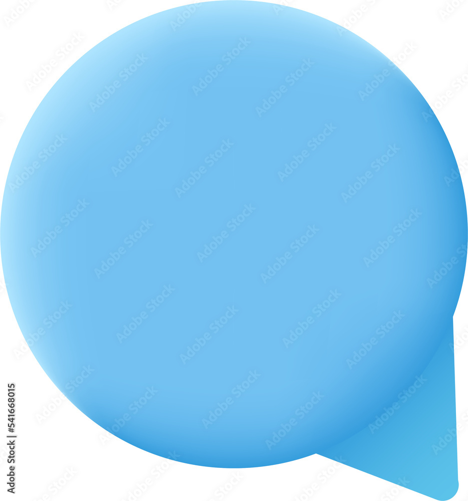 3D speech bubble illustration.