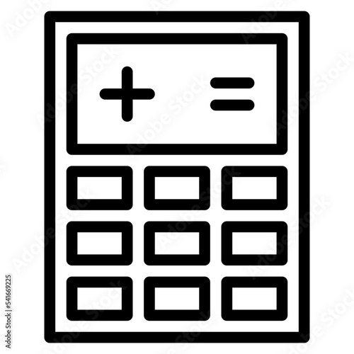calculator line icon style