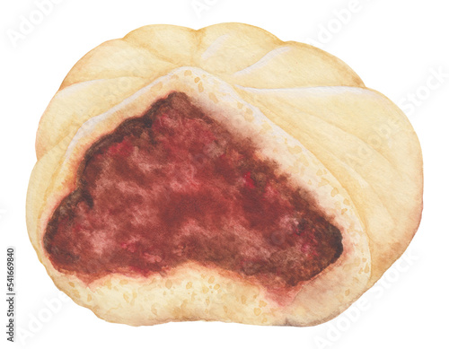 Transparent Background Steamed Buns With pork meat Illustration Png. Transparent Clipart fluffy steamed buns filled with pork meat ready-to-use for site, article, print. Asian street food