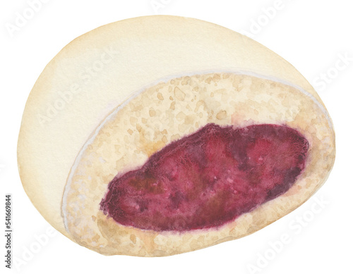 Transparent Background Steamed Buns With Sweet Red Beans Illustration Png. Transparent Clipart fluffy steamed buns filled with red beans paste ready-to-use for site, article, print. Asian street food