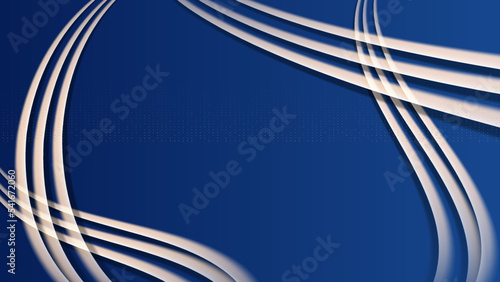 Abstract template blue geometric diagonal background with golden line. Luxury background with modern 3d bronze style.