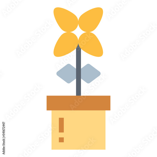 flowerpot flat icon style