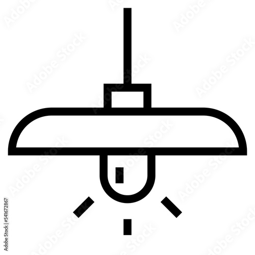 ceiling lamp line icon style