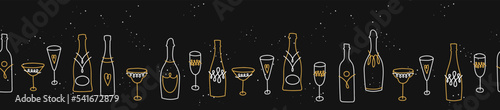 Fun hand drawn doodle new years elements, great for textiles, wrapping, banner, wallpapers - vector design