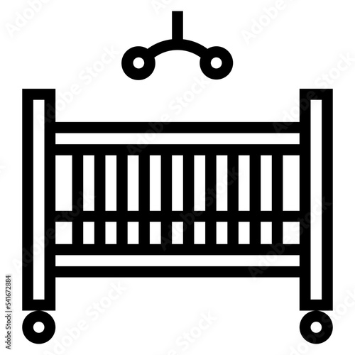 crib line icon style