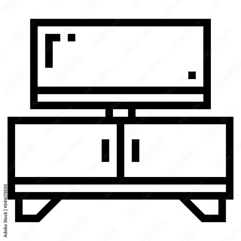 tv cabinet line icon style tv cabinet line icon style