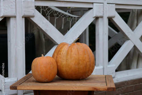 pumpkin on a wooden table