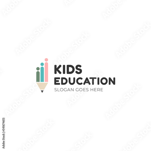 kids education logo design vector